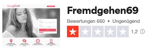 Bewertungen der Benutzer von Fremdgehen69 - Die Nutzerwertungen hinterlasden kein positives Bild über diesen Anbieter